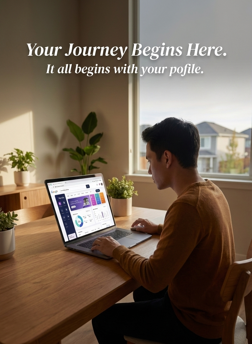 Real estate professional journey begins with profile