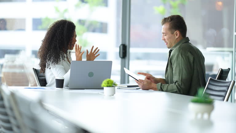 Real estate professionals connecting with clients